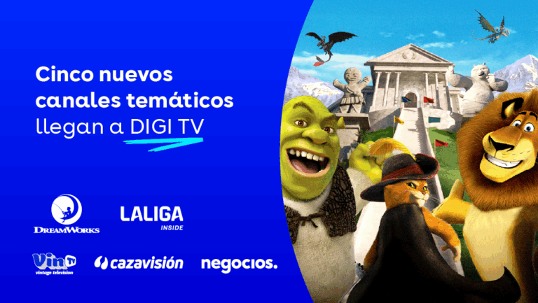 Cinco nuevos canales llegan a DIGI TV