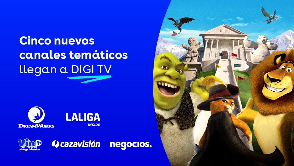 Cinco nuevos canales llegan a DIGI TV